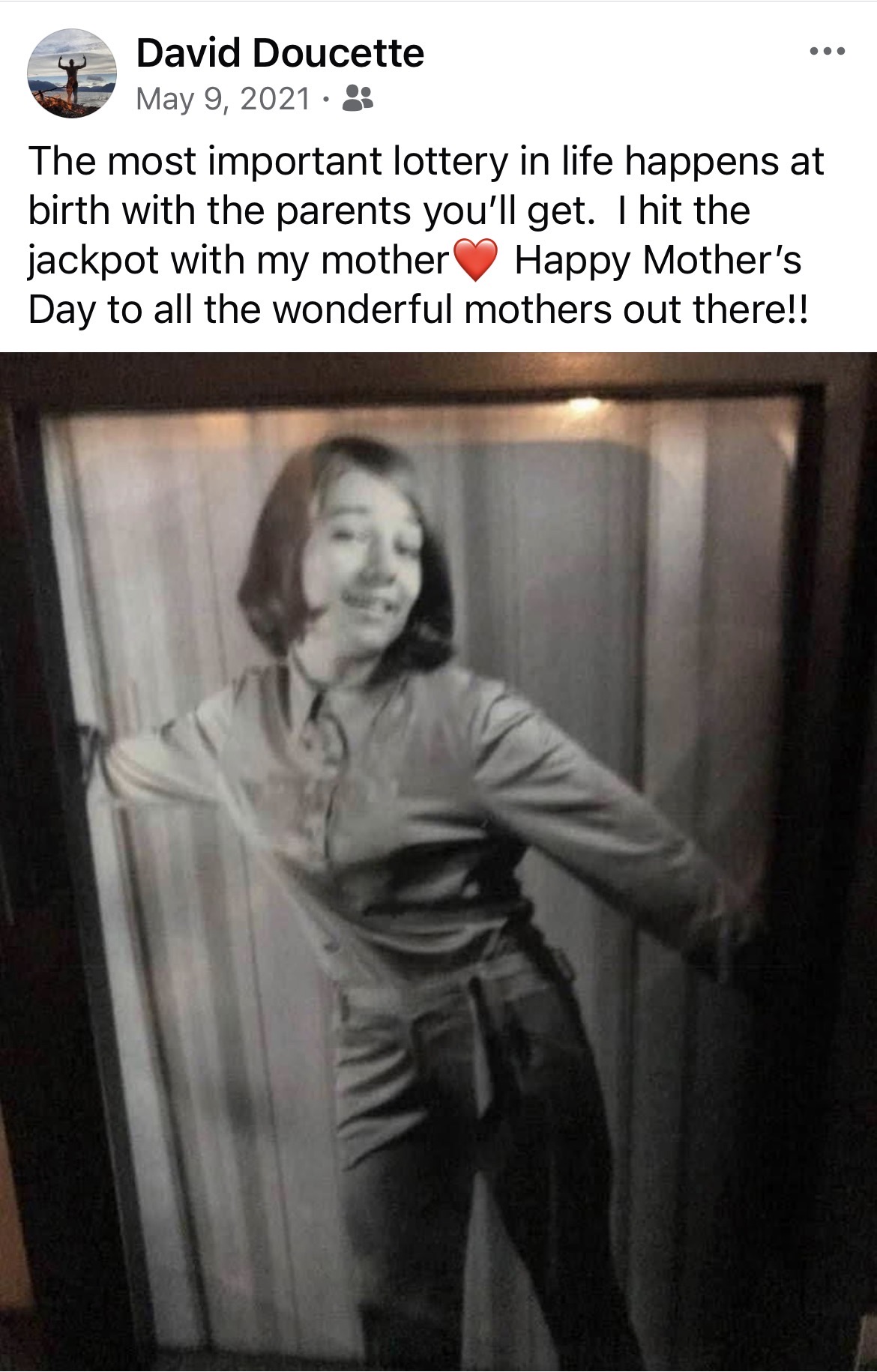 Facebook post April 2010